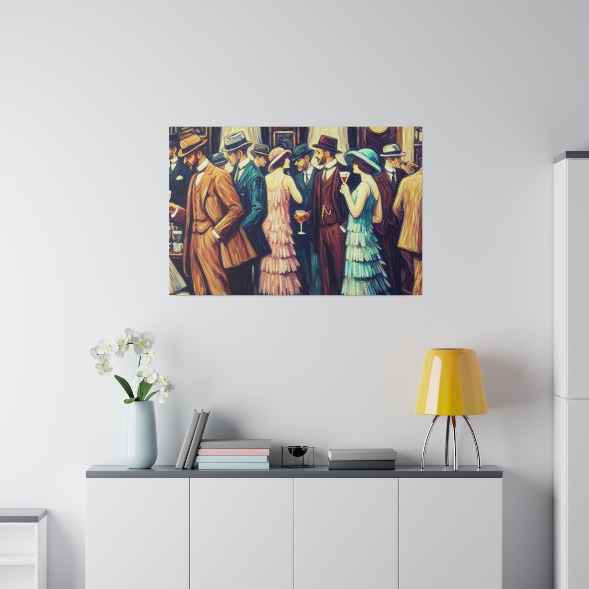 Hootch Hideout Haven Retro Speakeasy Bar Art Canvas