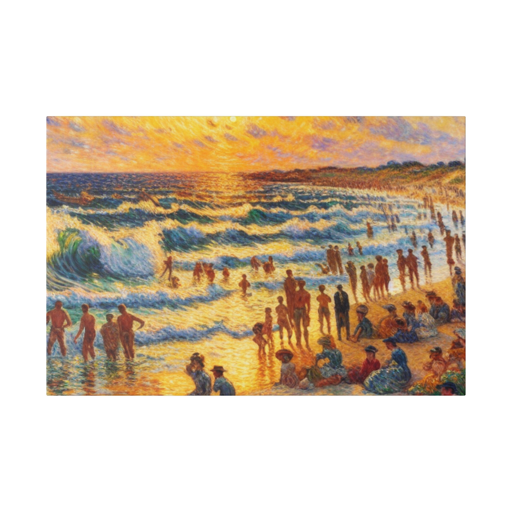 Sundrenched Shores Beach Painting Canvas