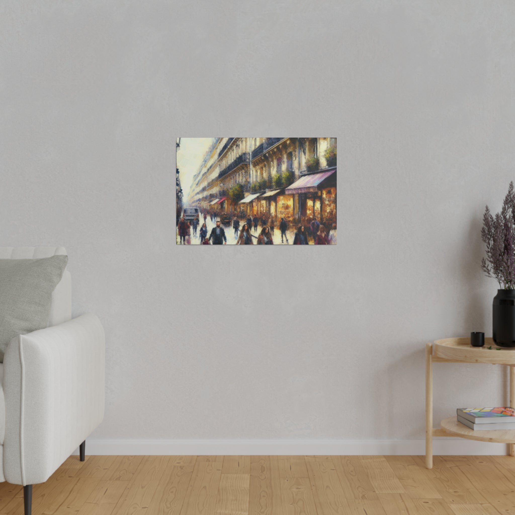 Parisian Brushstroke Symphony French Street Painting Canvas