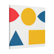 Yellow Red Blue Geometric Colorful Abstract Art Canvas