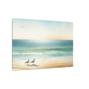 Two Seagulls by the Shore Canvas