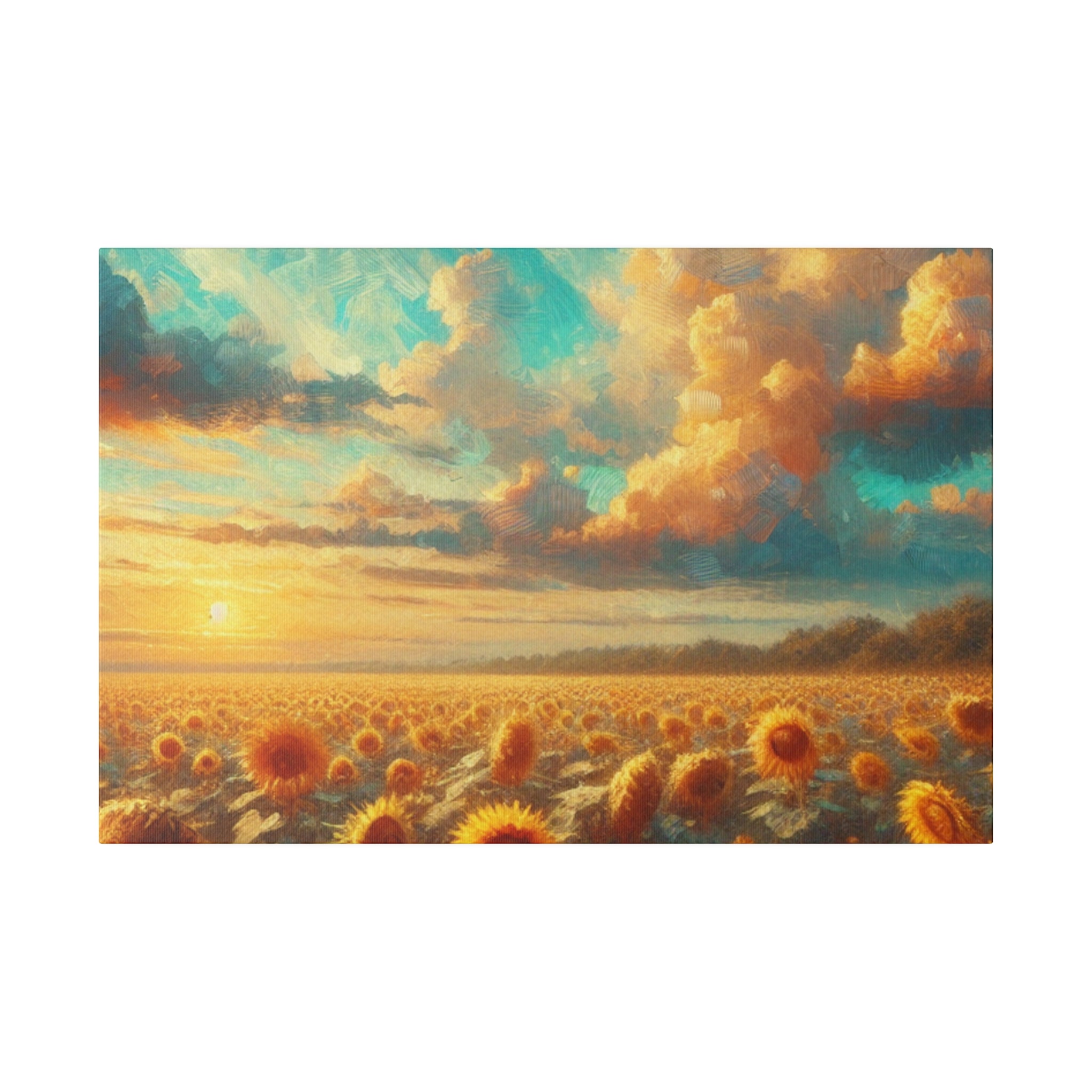 Sunlit Serenity Floral Wall Art Sunflower Painting Canvas