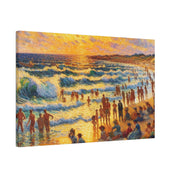 Sundrenched Shores Beach Painting Canvas