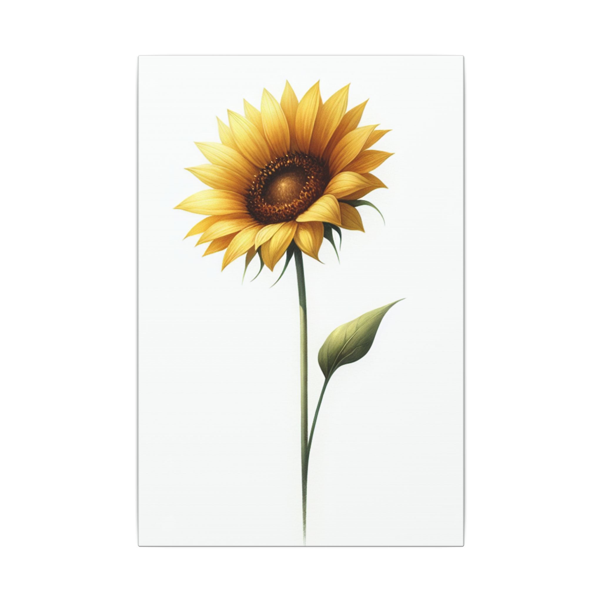 Minimalist Sunflower Canvas
