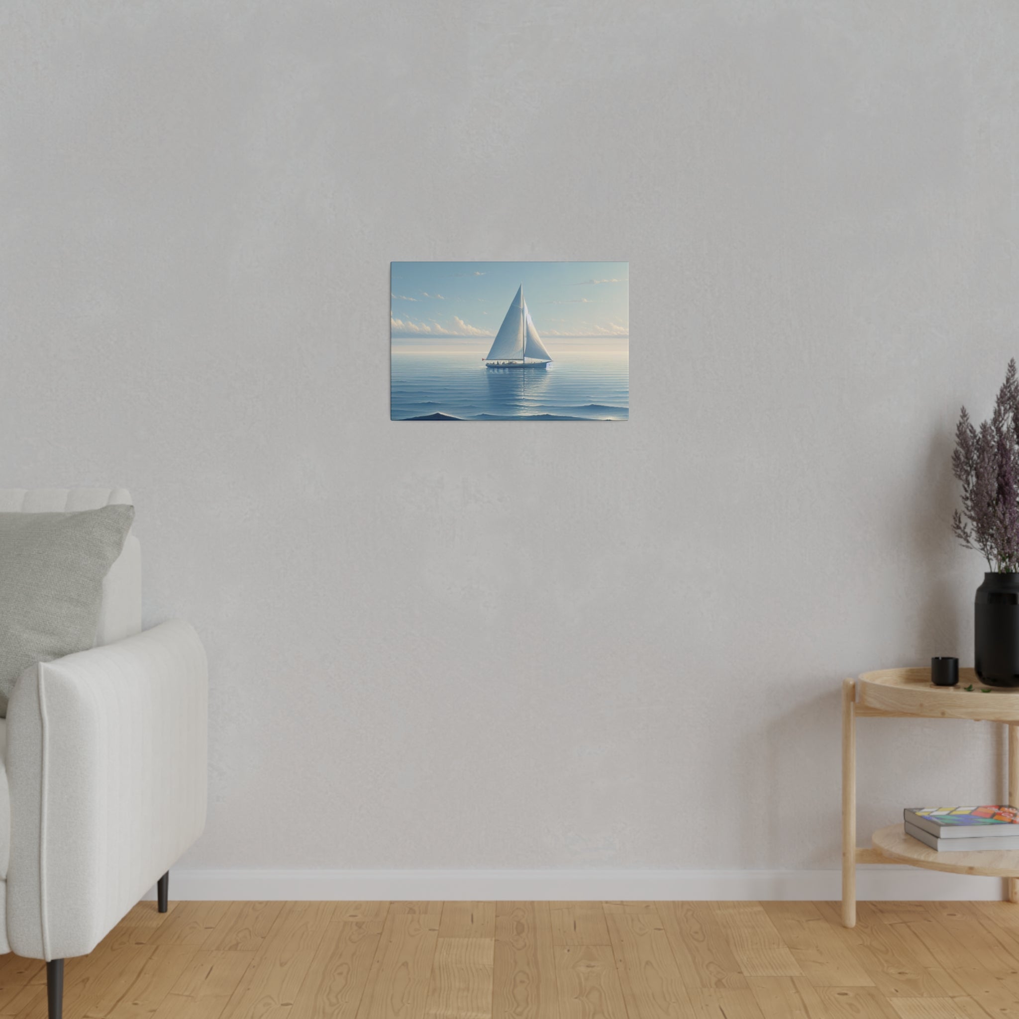 Seafarer Solitude Sailboat Painting Canvas