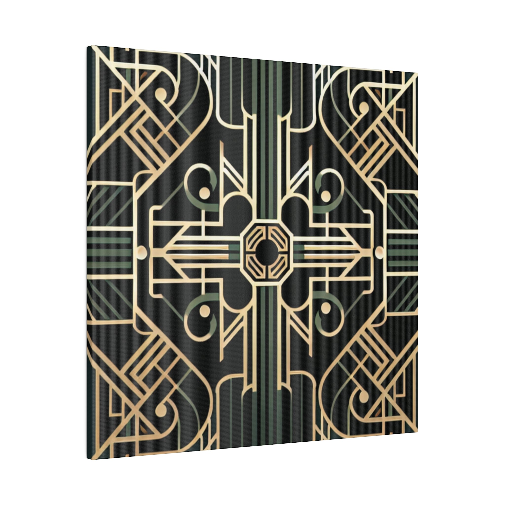 Deco Distinction Elegance Pattern Art Deco Wall Art Canvas