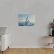 Seafarer Solitude Sailboat Painting Canvas