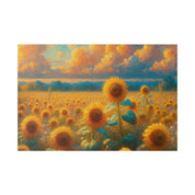 Sunny Harvest Floral Wall Art Sunflower Painting Canvas