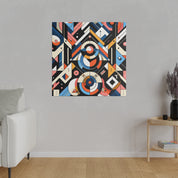 Confluence of Vibrant Symmetry Geometric Painting Canvas