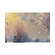 Sun Tinted Alpine Expression Winter Painting Canvas