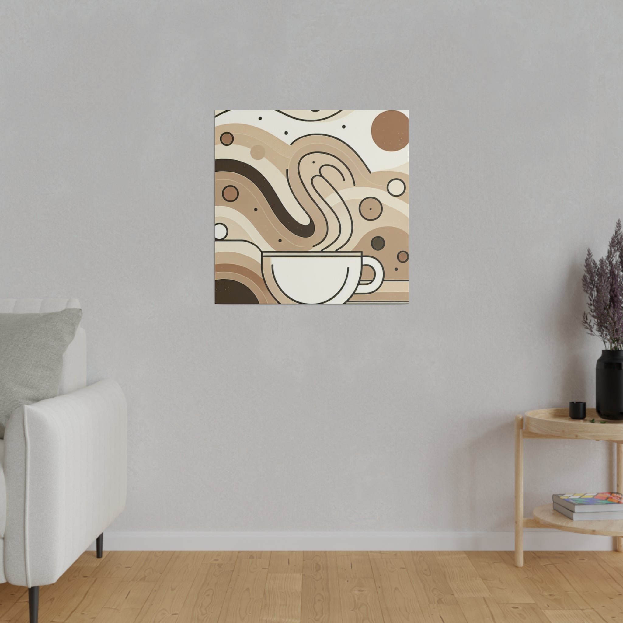 Espresso Elegance Minimalist Coffee Wall Art Canvas