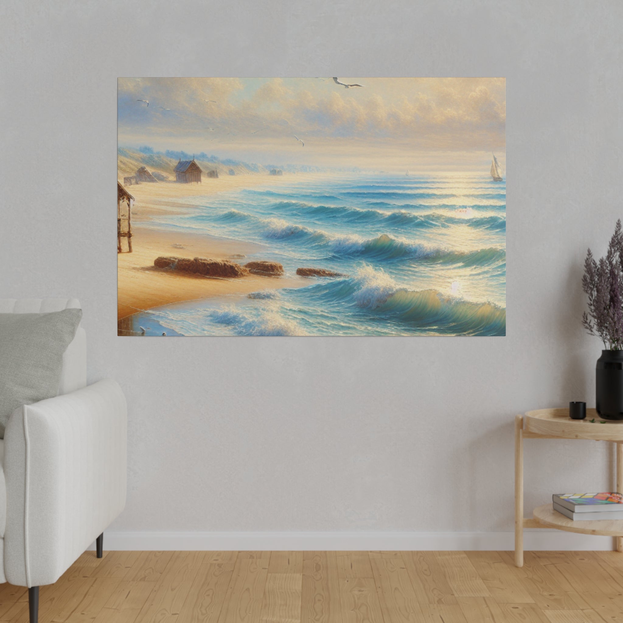 Seashore Reverie Coastal Beach Painting Canvas