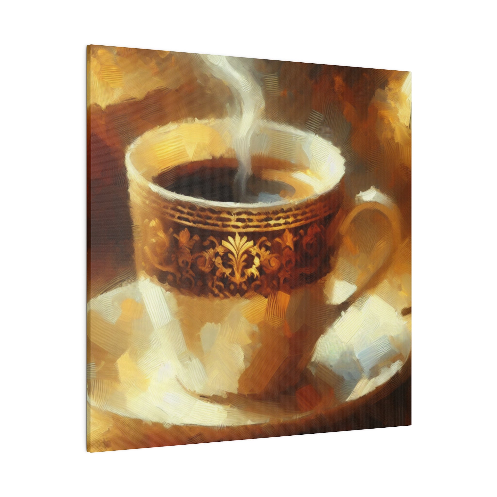 Impressionist Espresso Art Decor Coffee Painting Canvas