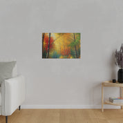 Autumnal Symphony Blaze Fall Painting Canvas