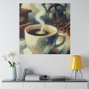 Rustic Craft Coffee Artwork Coffee Painting Canvas