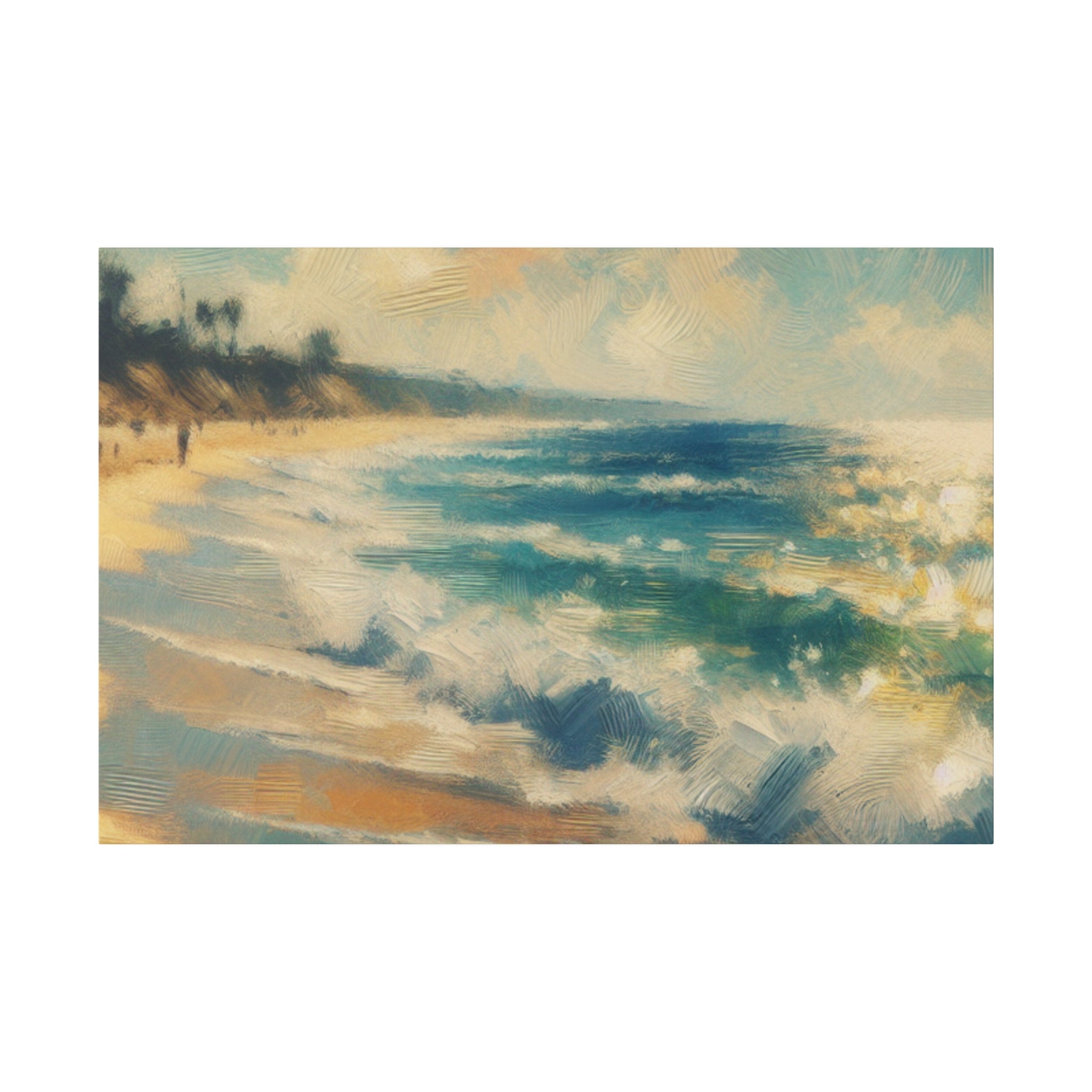 Tranquil Beachscape Beach Painting Canvas