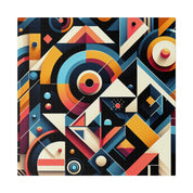 Kaleidoscopic Symphony of Shapes Geometric Painting Canvas