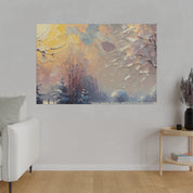 Sun Tinted Alpine Expression Winter Painting Canvas