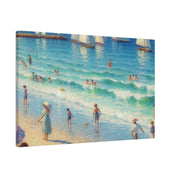 Seaside Nostalgia Beachscape Beach Painting Canvas