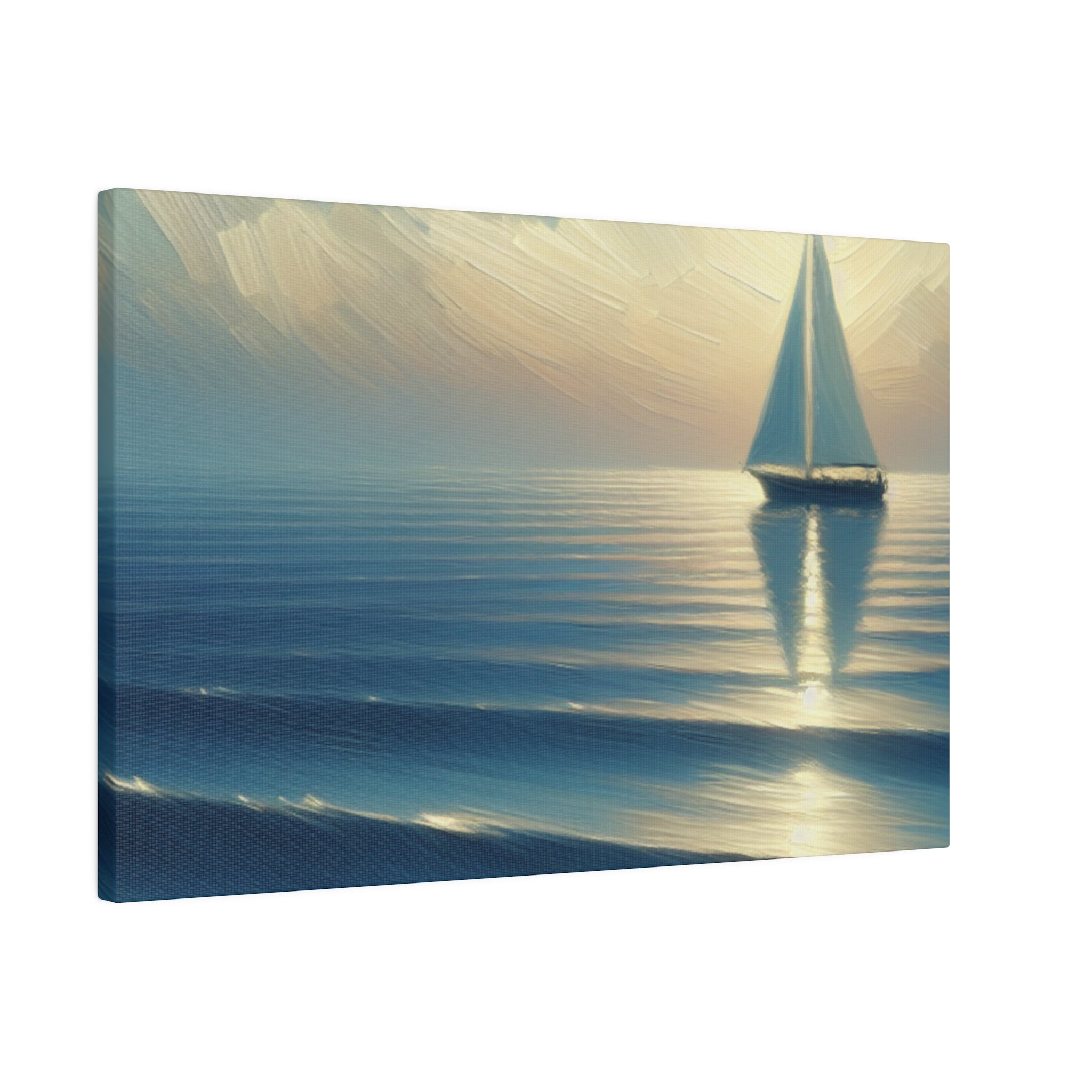 Serenity Voyage Sailboat Painting Canvas