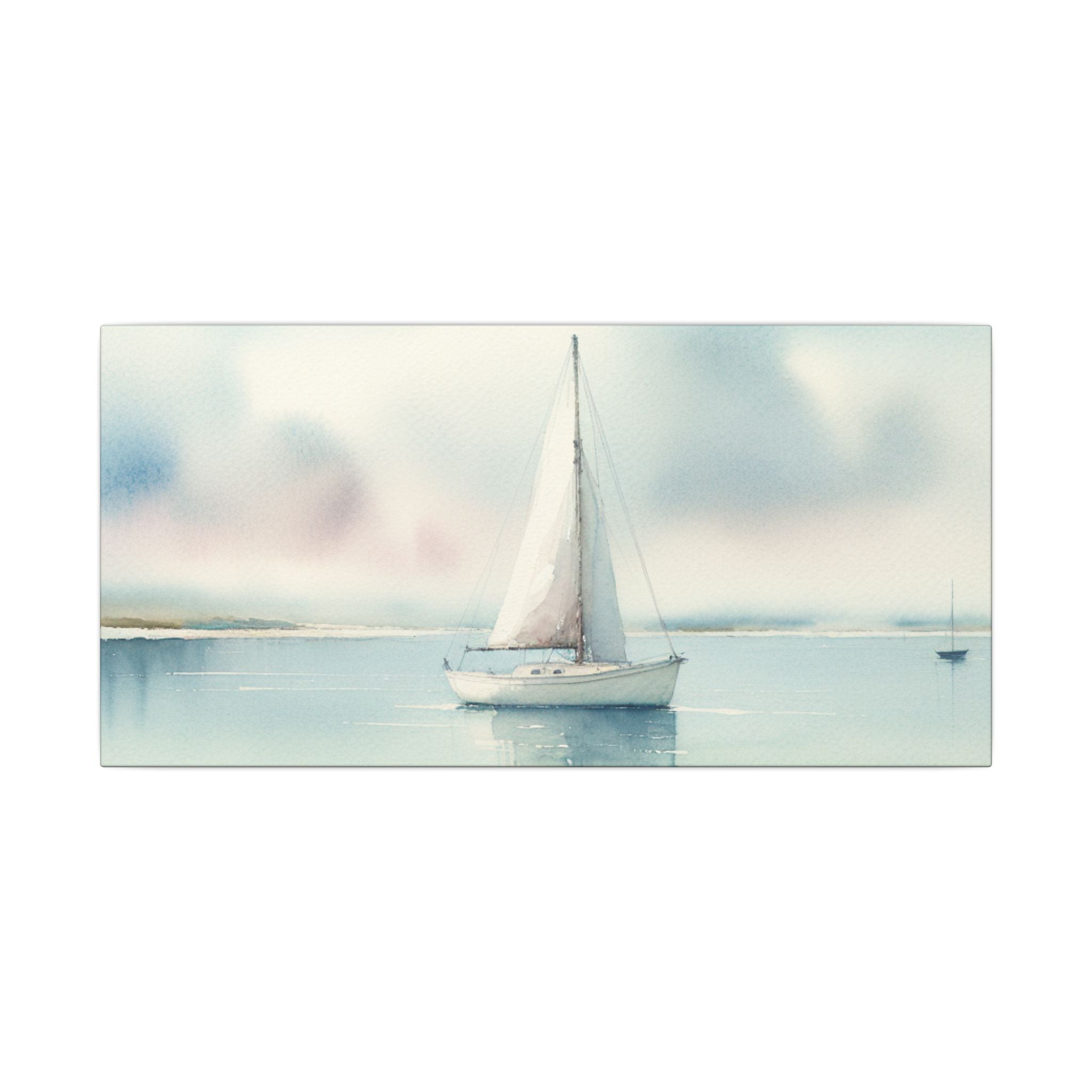 Bay Coastal Sailboat Canvas