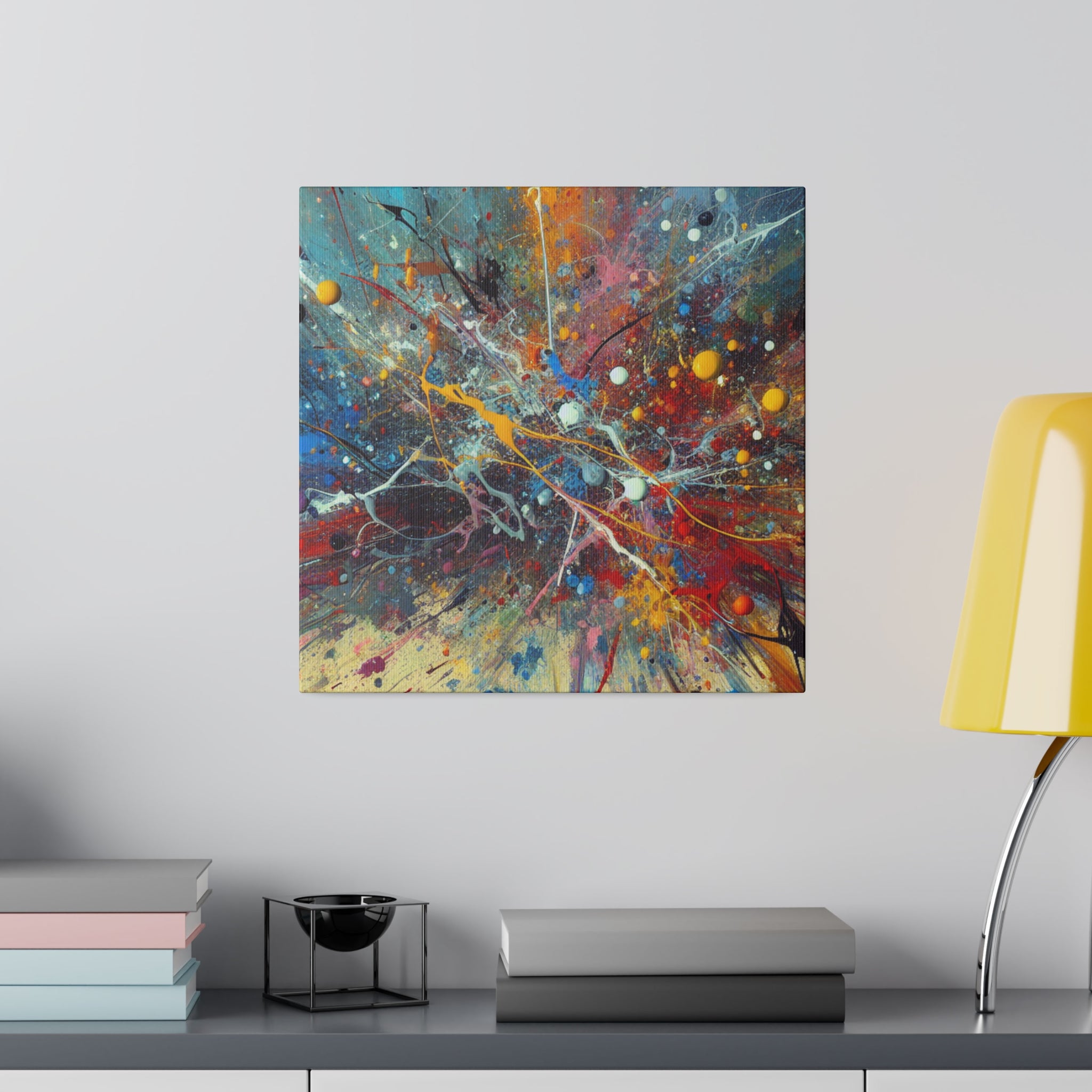 Bold Splatter Paint Abstract Art Canvas