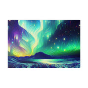 Aurora Winter Dream Northern Lights Painting Canvas