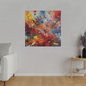 Splatter Symphony Multi-Coloured Abstract Wall Art Canvas