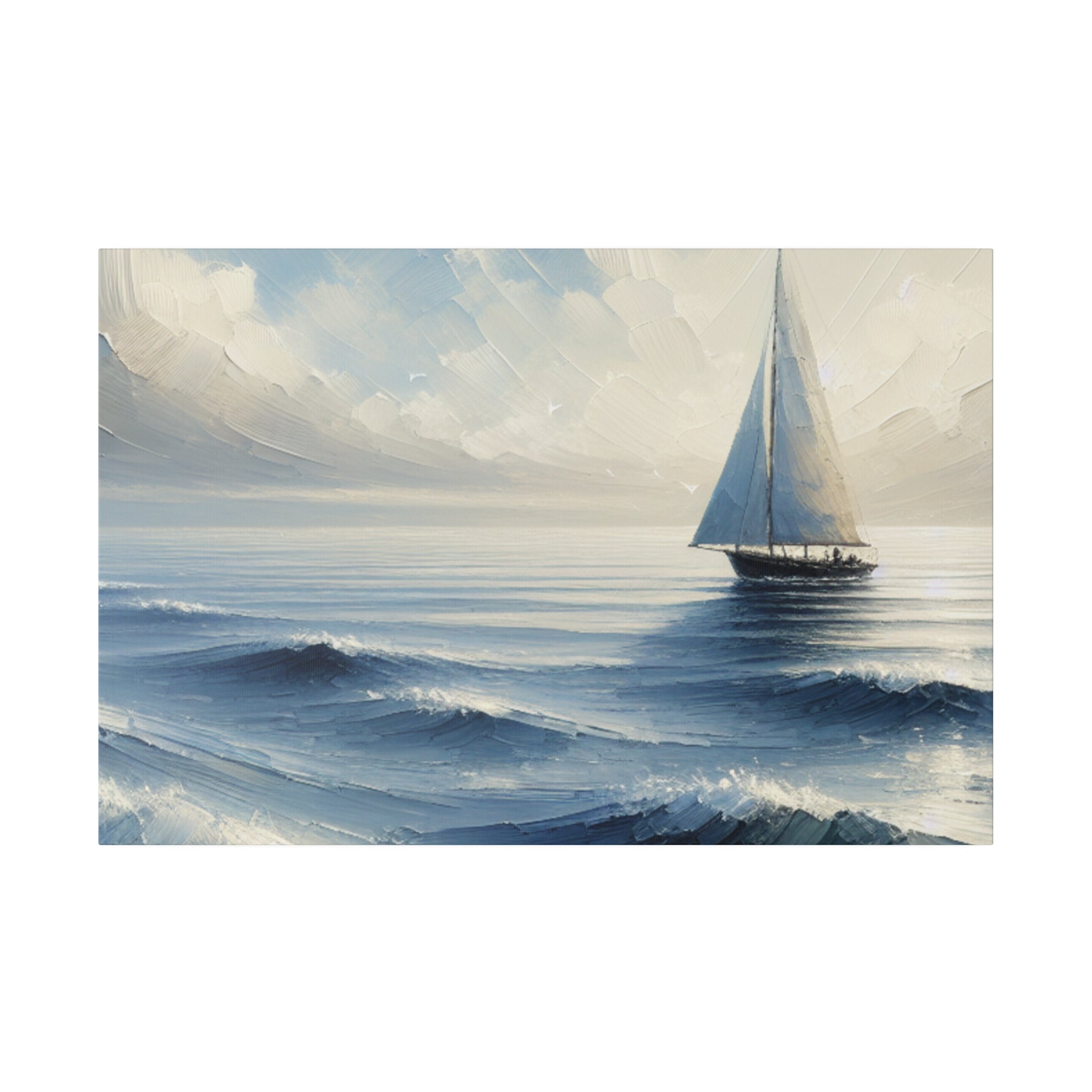 Seascape Serenity Sailboat Painting Canvas