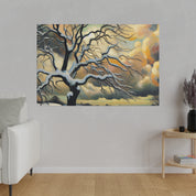 Frosted Ages An Expressionist Journey Winter Painting Canvas