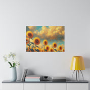 Sunflower Field Floral Wall Art Sunflower Painting Canvas