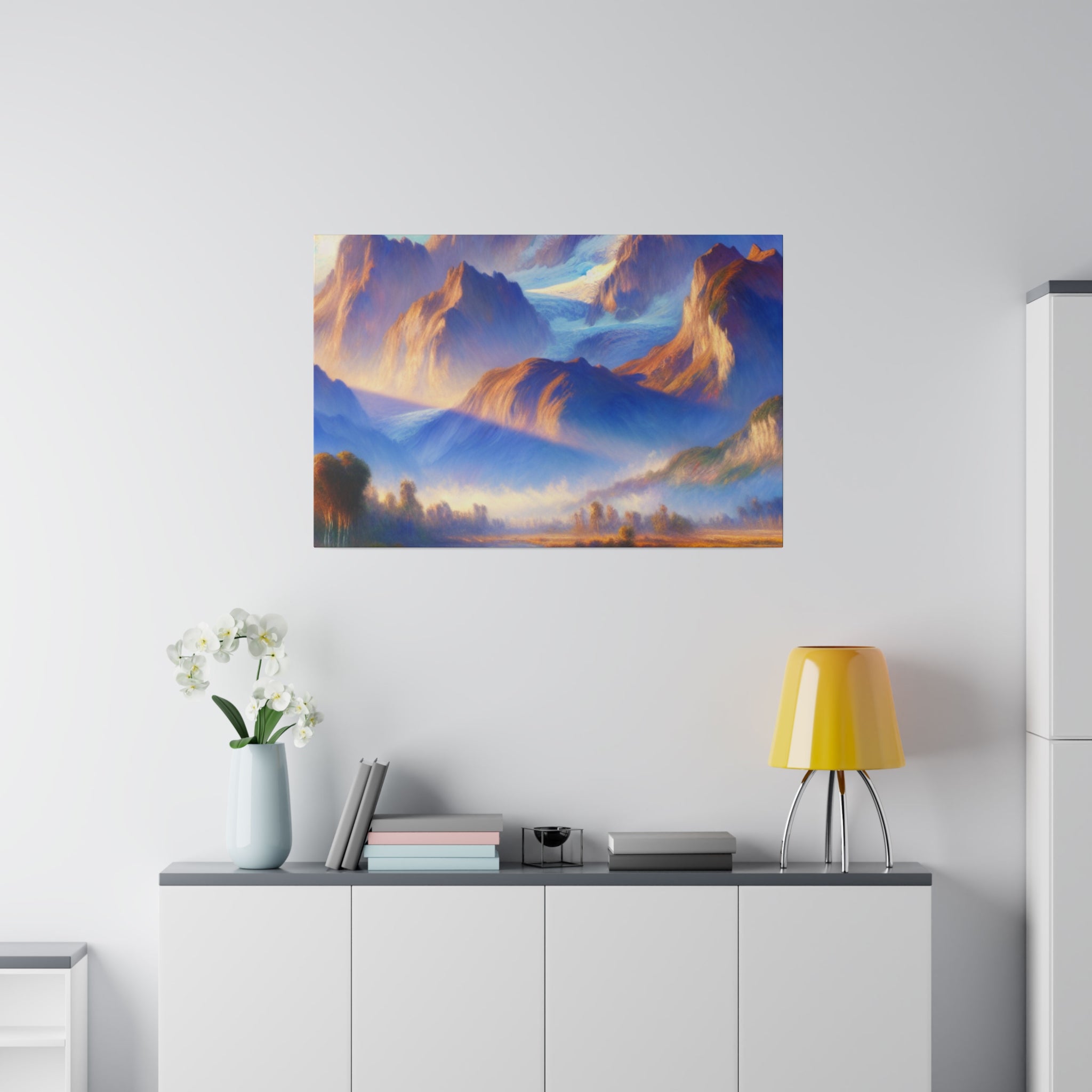 Enigmatic Mist Mountain Landscape Painting Canvas