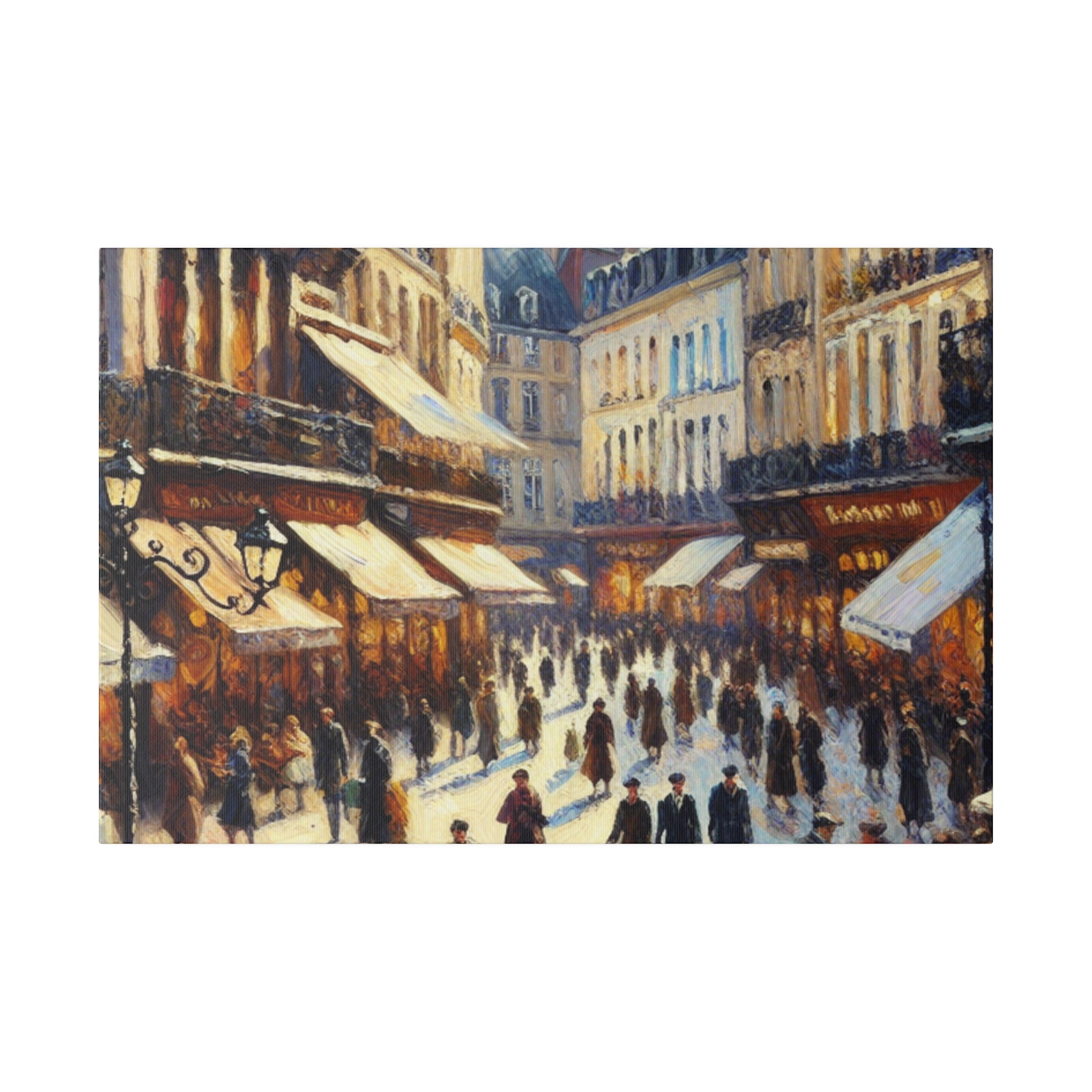 Parisian Street Vintage French Street Painting Canvas