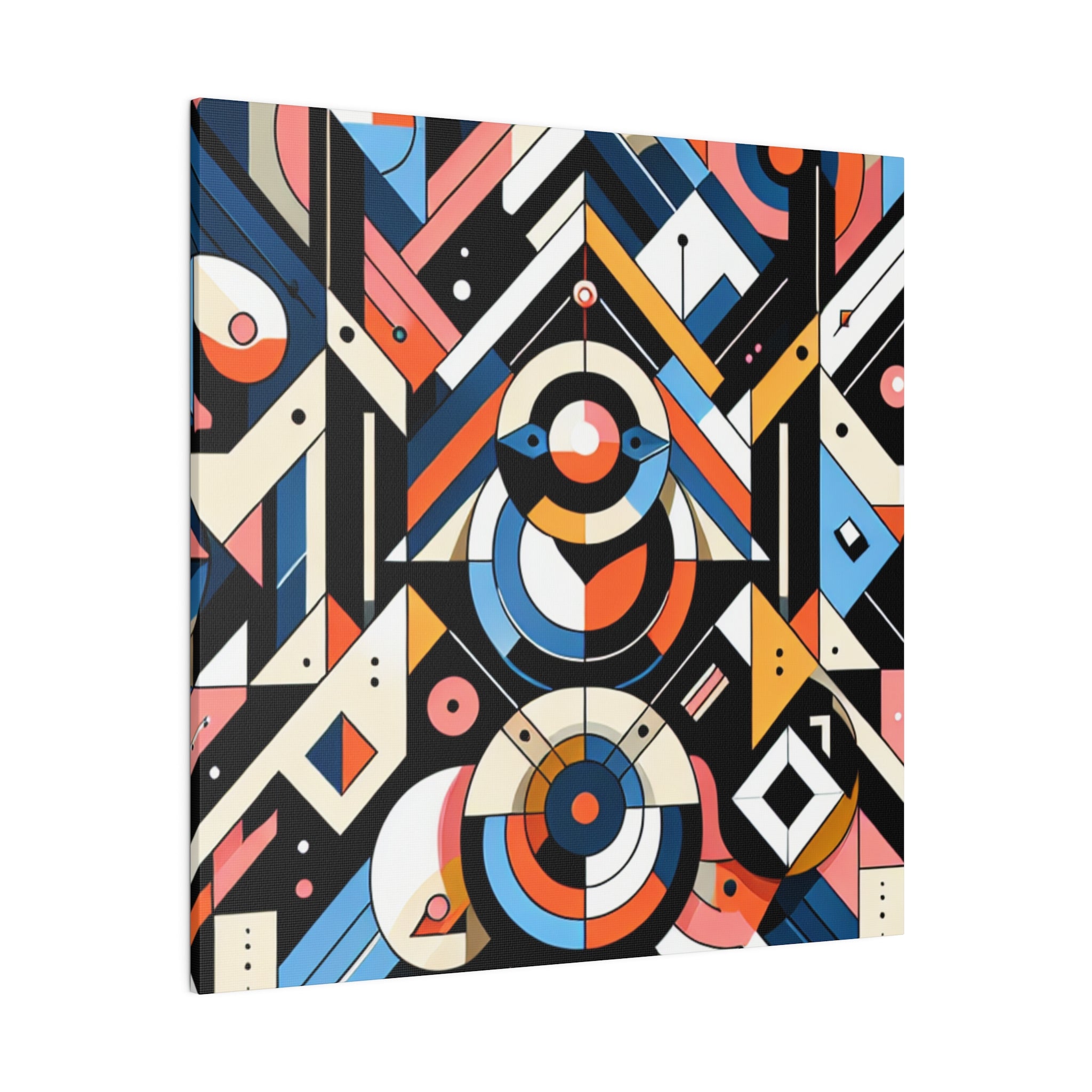 Confluence of Vibrant Symmetry Geometric Painting Canvas