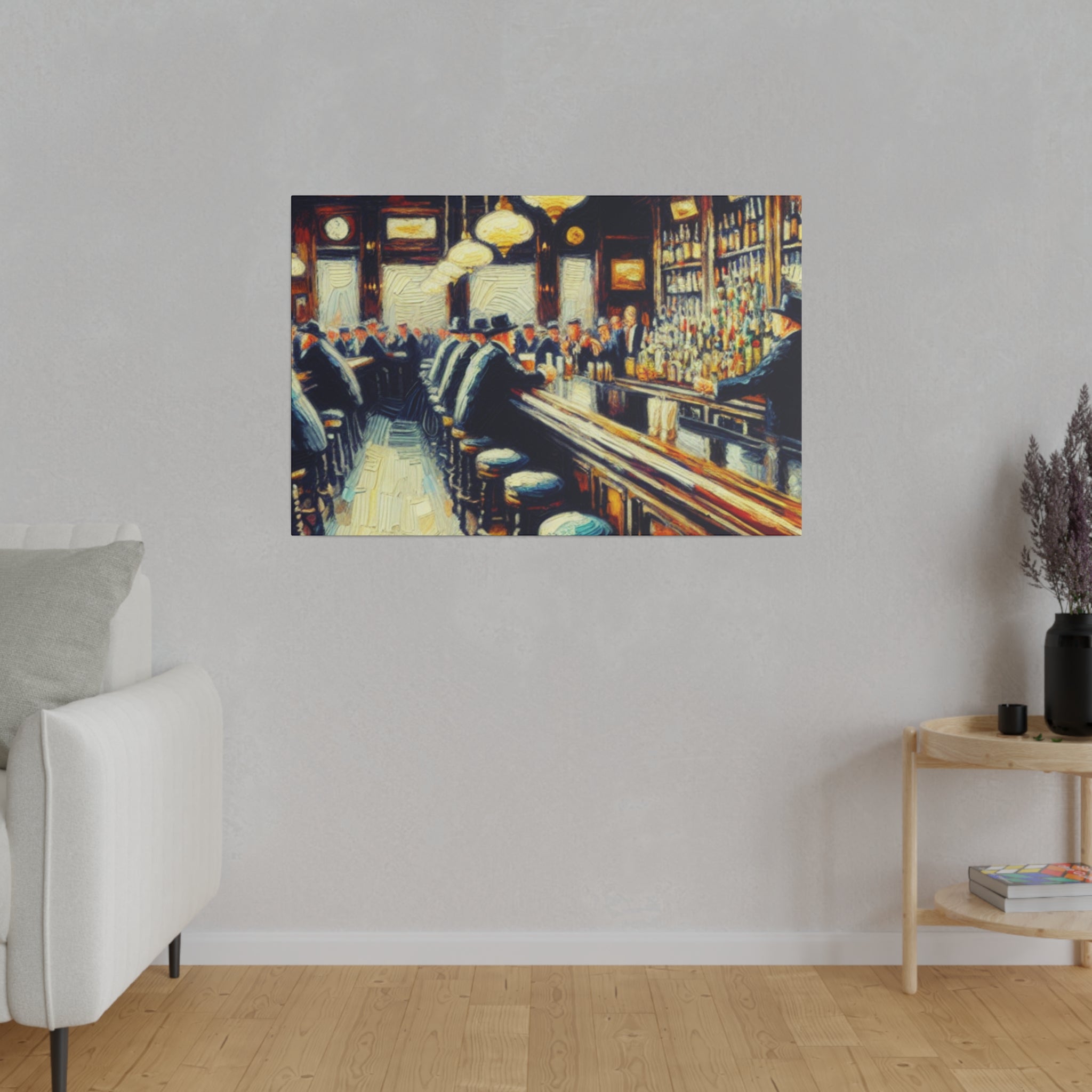 Freedom Draft Brew Retro Old Time Bar Art Canvas