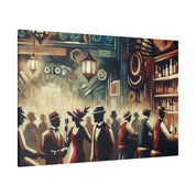 Velvet Jazz Secrets Retro Speakeasy Bar Art Canvas