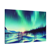 Aurora Mist Symphony Northern Lights Painting Canvas