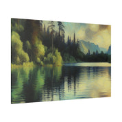 Serene Waterscape Reverie Lake Painting Canvas