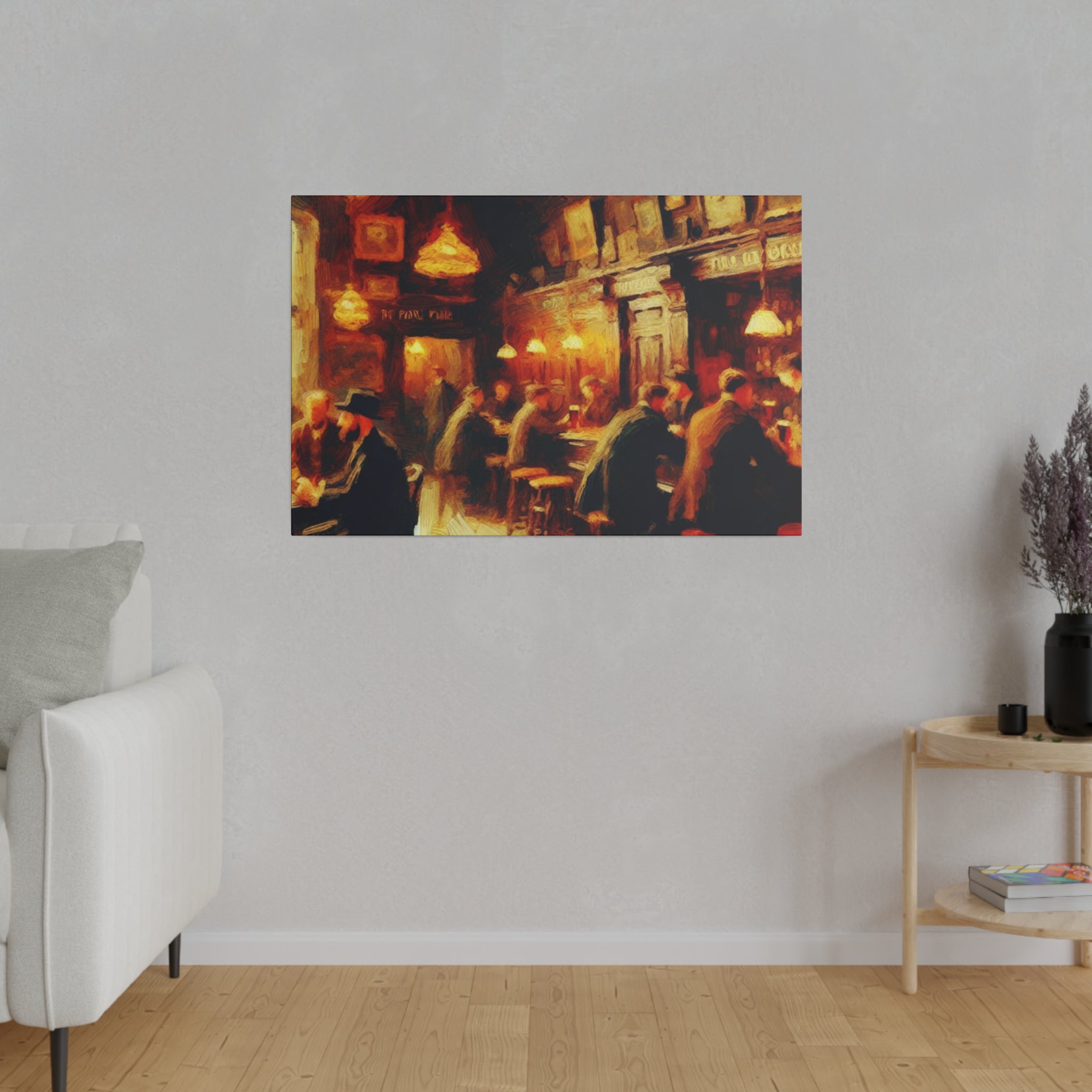 Emerald Harmony Irish Pub Bar Art Canvas