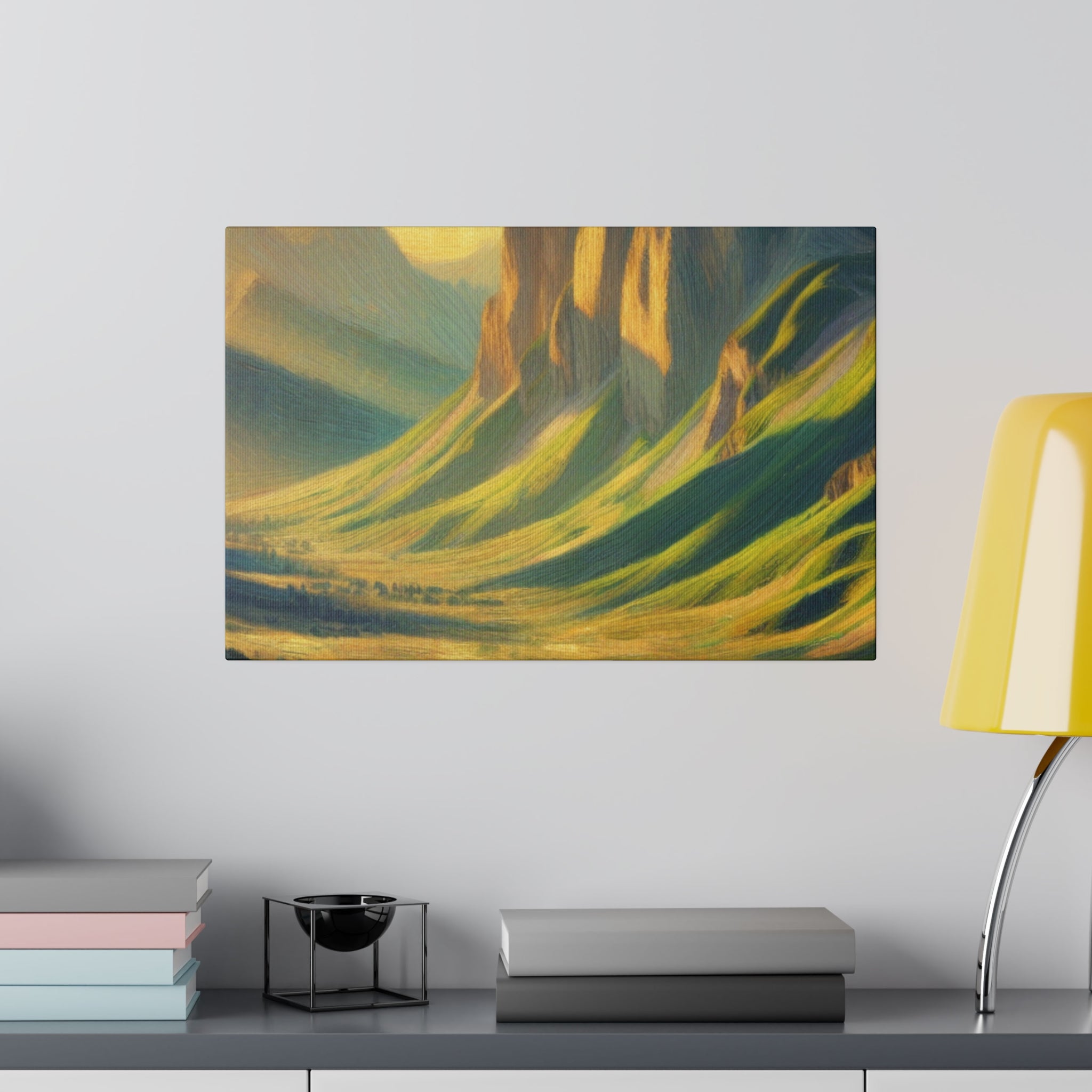 Spectral Peak Odyssey Mountain Landscape Painting Canvas