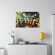 American Pub 1950s Retro Bar Art Canvas