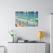 Seaside Nostalgia Beachscape Beach Painting Canvas