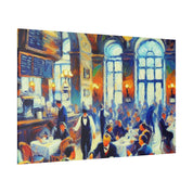 Espresso Dream Drips Formal European Cafe Artwork Canvas