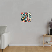 Vibrant Geometry in Cosmic Dance Geometric Painting Canvas