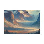 Majestic Swirl Mountain Landscape Painting Canvas