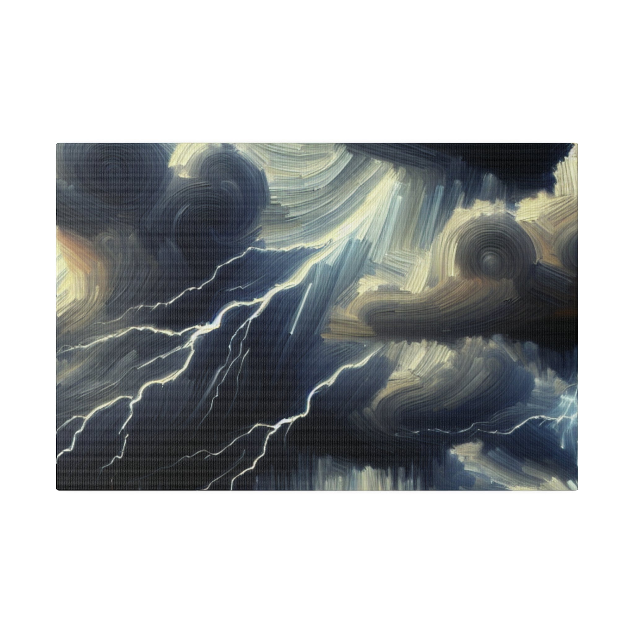 Tempest Heavens Masterpiece Lightning Painting Canvas