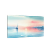 Blush Horizon Sailboat Canvas