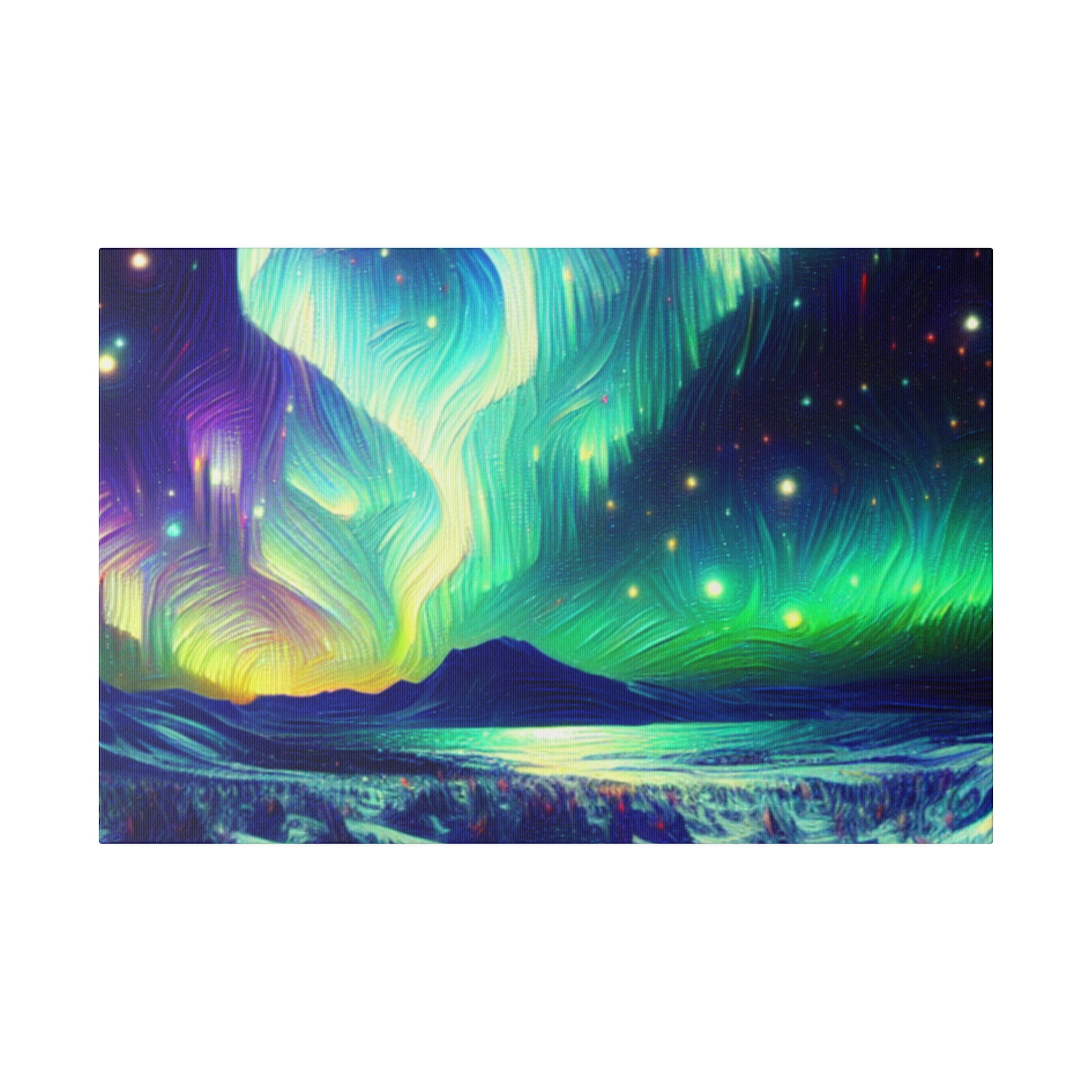 Aurora Winter Dream Northern Lights Painting Canvas