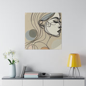 Bohemian Grace Line Art Boho Style Wall Decor Canvas