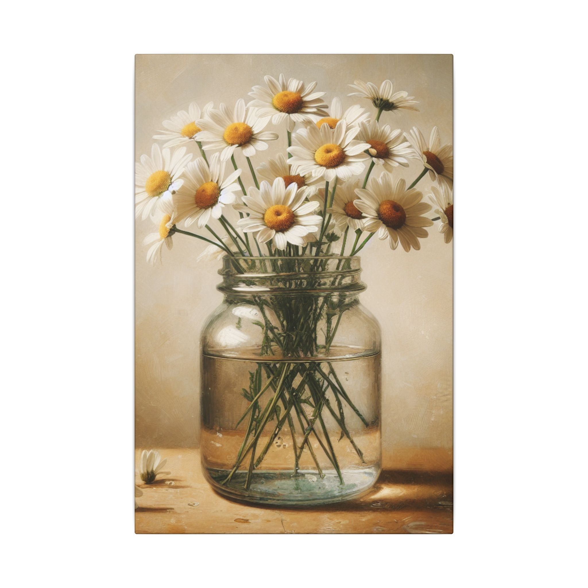 Farmhouse Daisy Jar Canvas